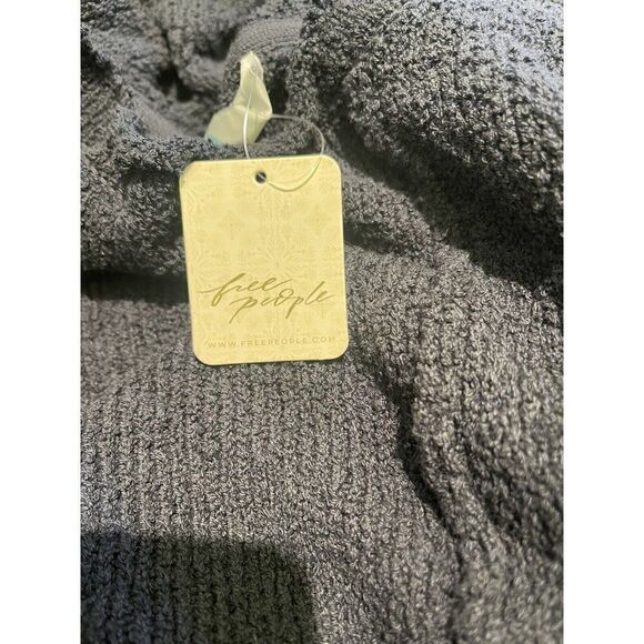 NWT FREE PEOPLE Sz XS DUNES SWEATER SET 2 PIECE PULLOVER & PANT SET IN BLACK - Picture 4 of 4